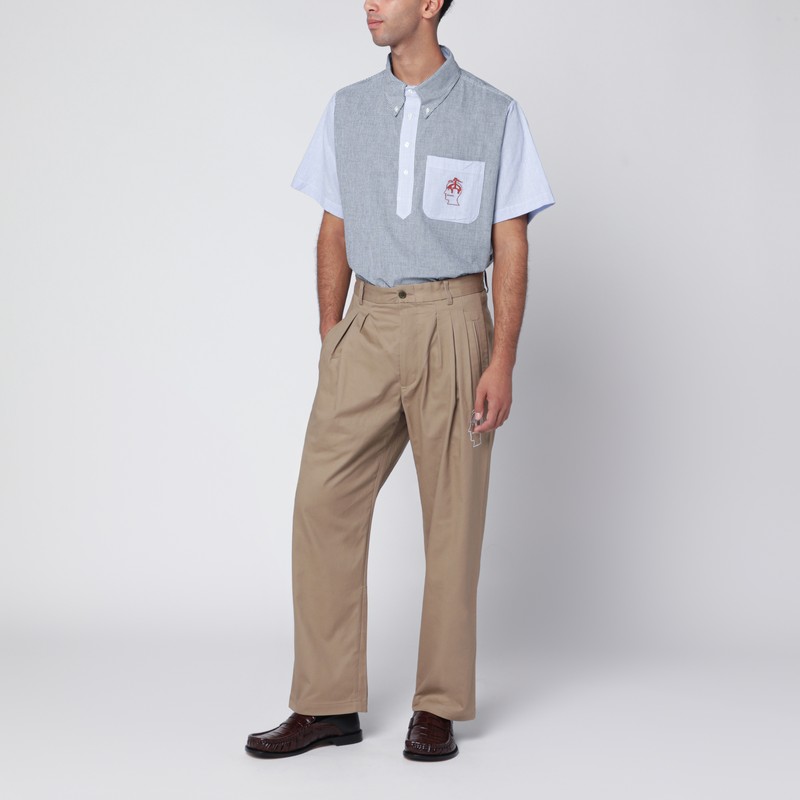 Brain Dead X Brooks Brothers California Reverse French Seam Pullover Shirt In Gray