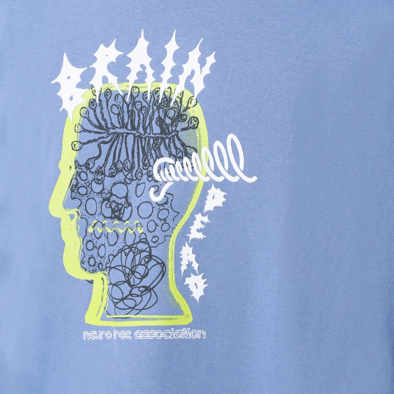 Brain Dead Light Blue Ringing Ear T-shirt In Blue