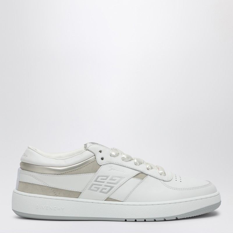 Givenchy White/beige Leather And Suede Sneakers 4g In White