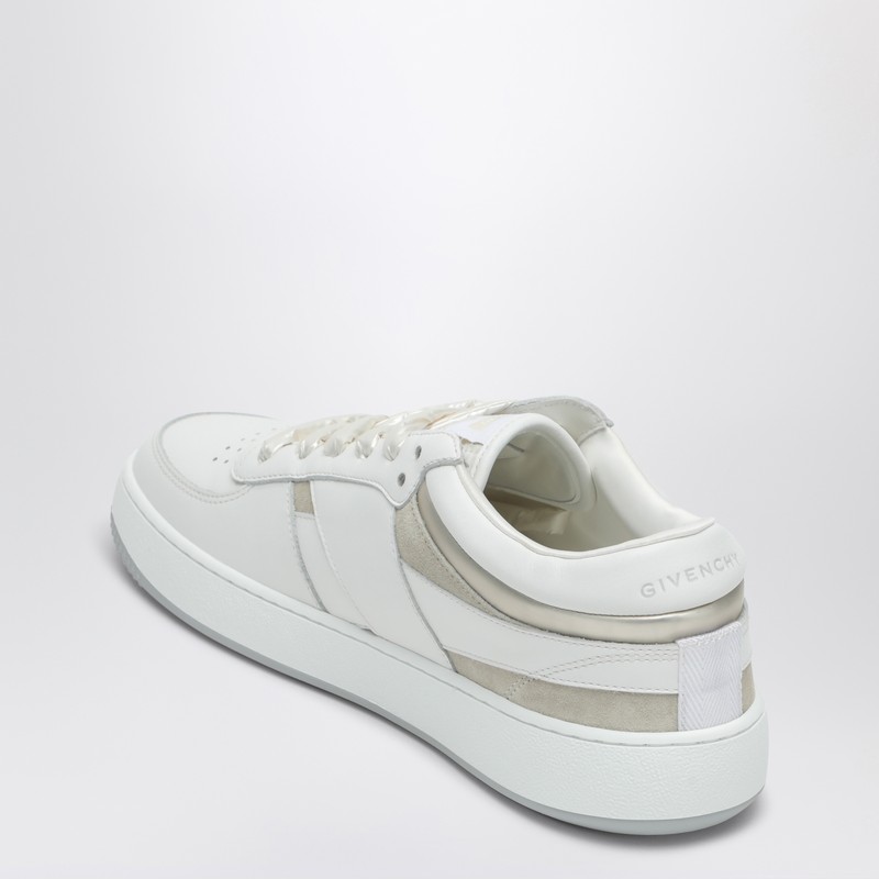 Givenchy White/beige Leather And Suede Sneakers 4g In White