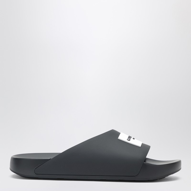 Givenchy Label Flat Mules In Black Rubber