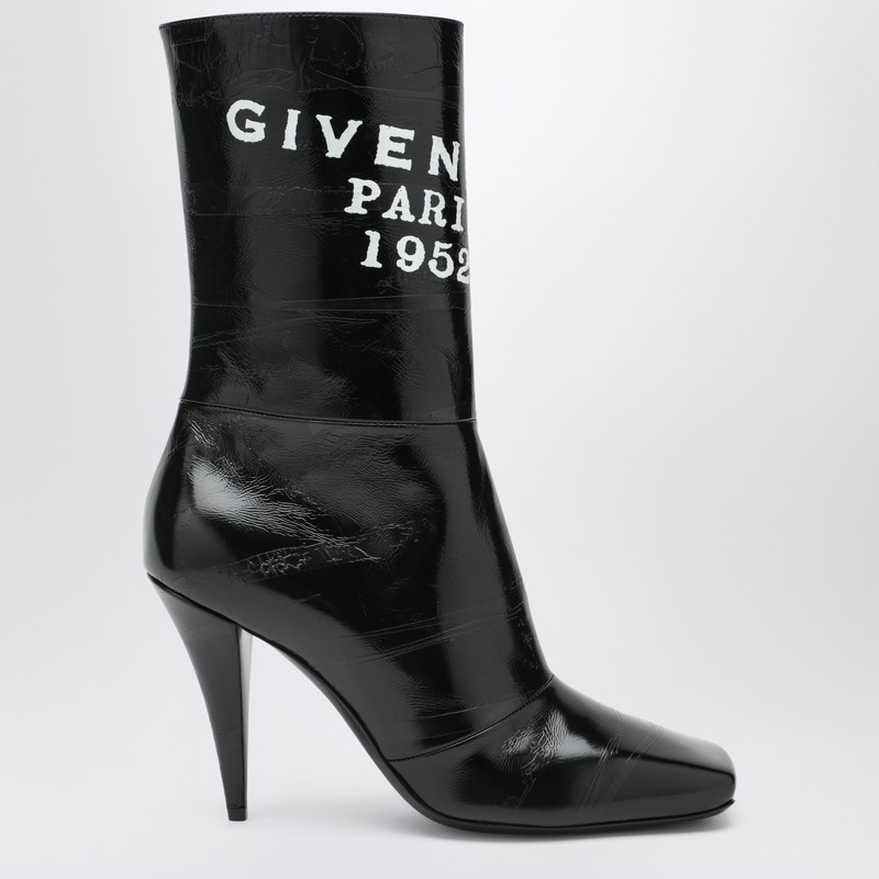 Givenchy Black Sliced Square  Tape Ankle Boots