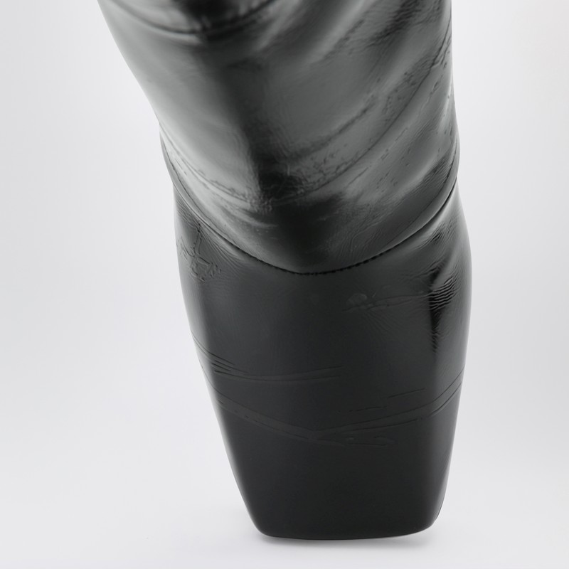 Givenchy Black Sliced Square  Tape Ankle Boots In Black