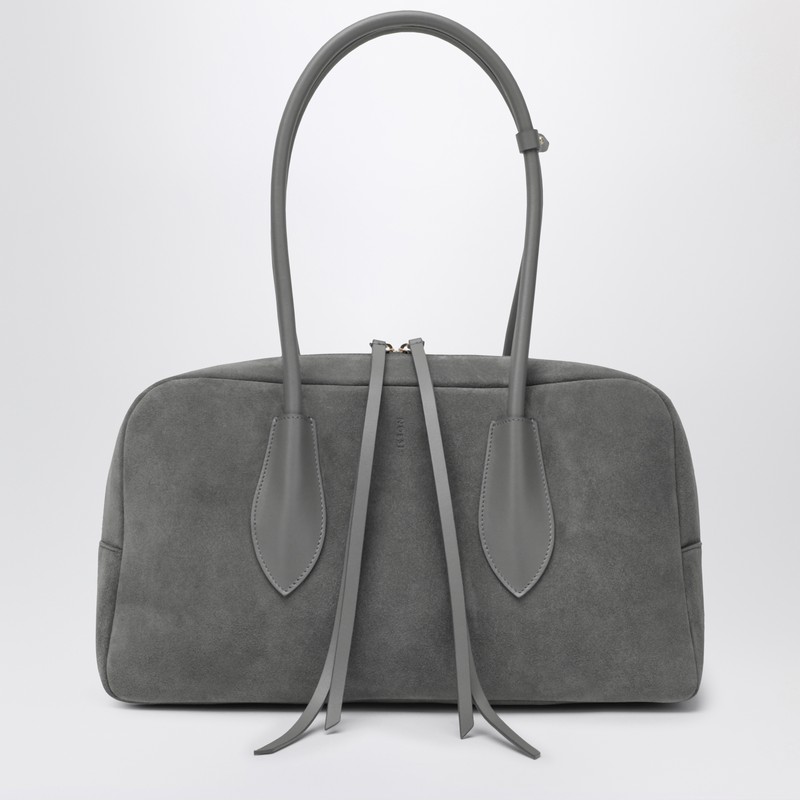 Noesi Betty Grey Suede Bag In Gray