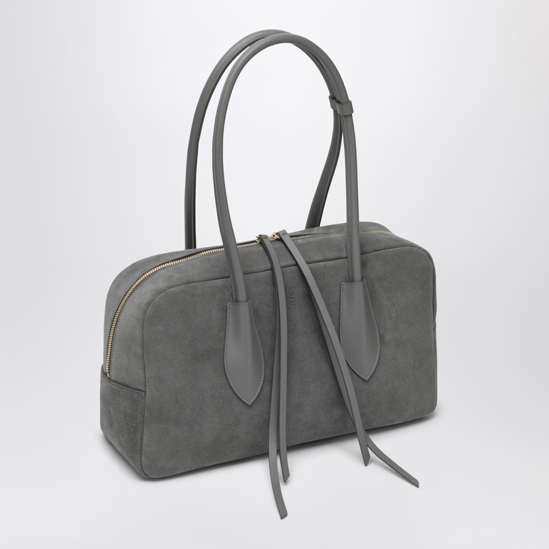 Noesi Betty Grey Suede Bag In Gray
