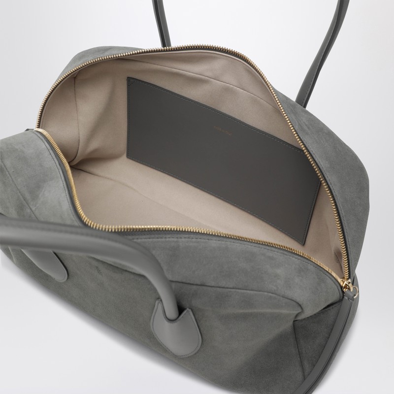 Noesi Betty Grey Suede Bag In Gray