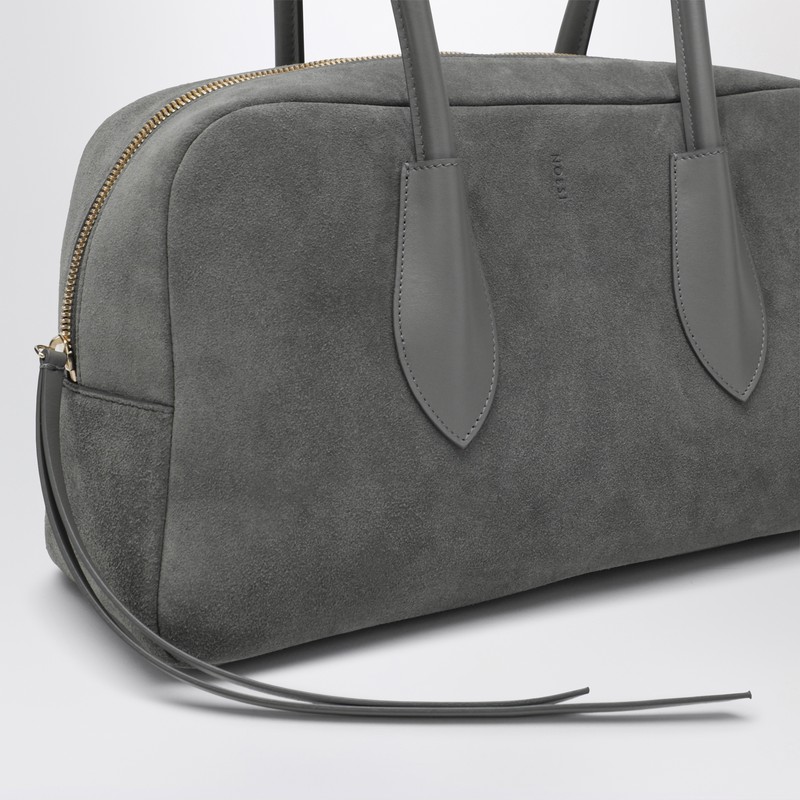Noesi Betty Grey Suede Bag In Gray
