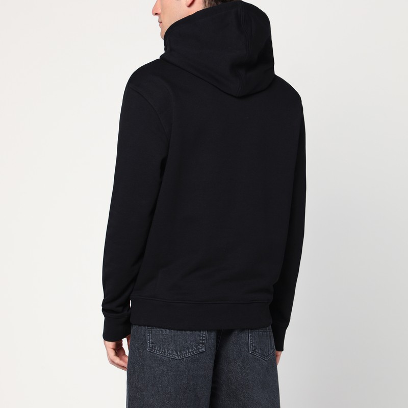 Ami Alexandre Mattiussi Black Ami De Coeur Hoodie In Multi