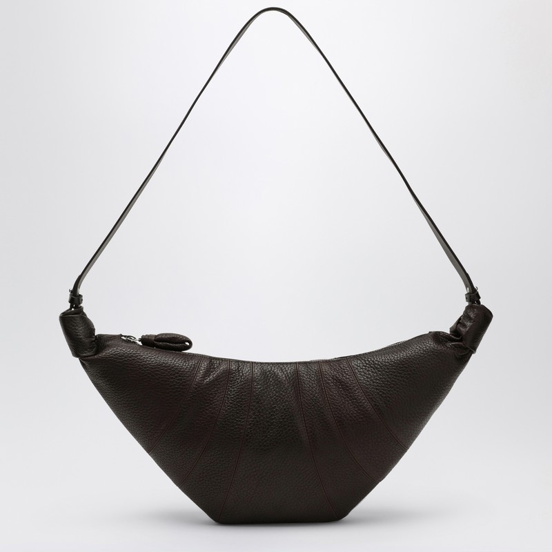 Lemaire Medium Croissant Bag In Brown Leather In Brown