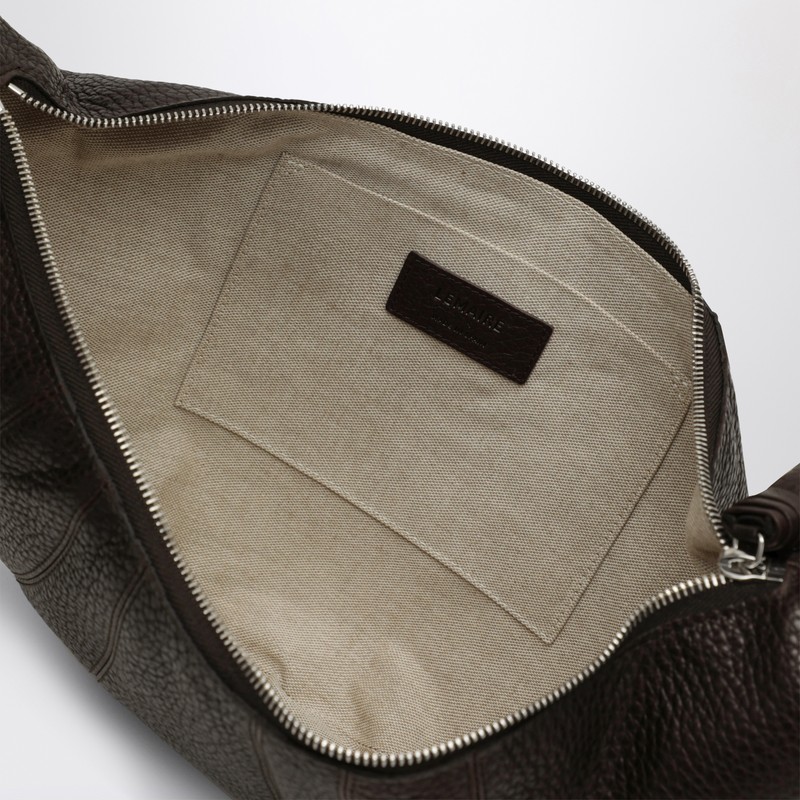 Lemaire Medium Croissant Bag In Brown Leather In Brown