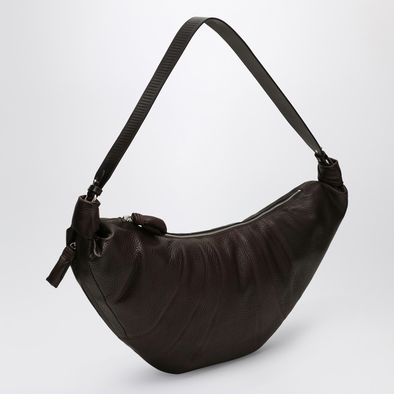 Lemaire Large Croissant Bag In Brown Leather In Brown
