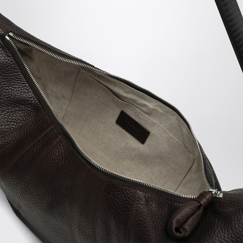 Lemaire Large Croissant Bag In Brown Leather In Brown