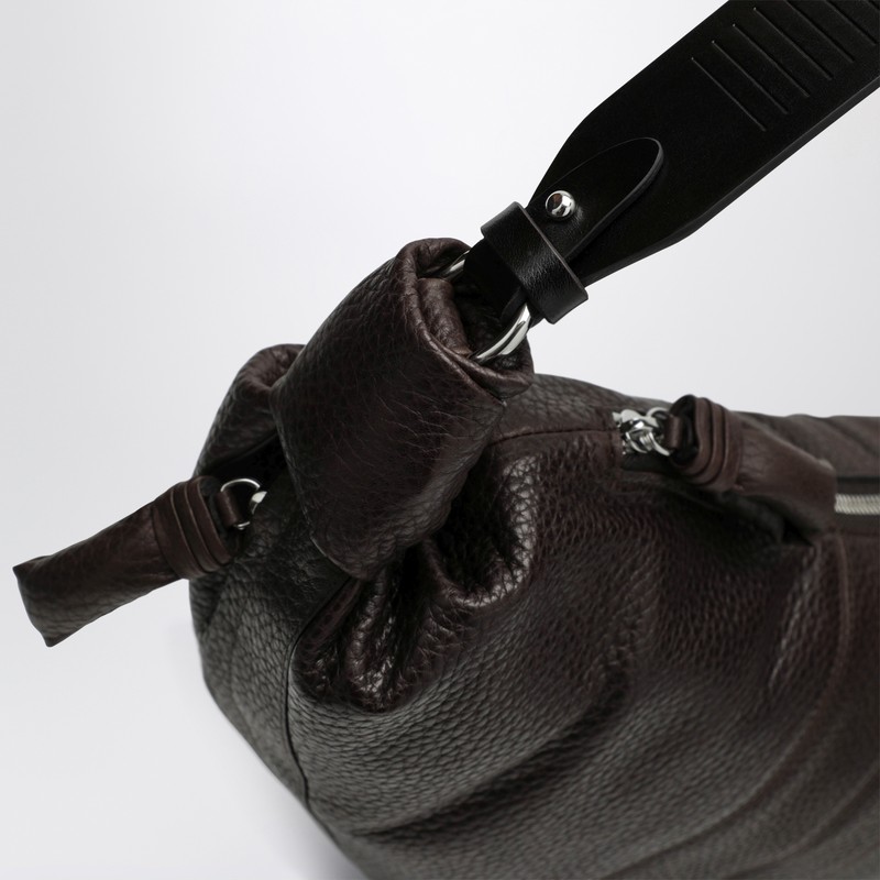 Lemaire Large Croissant Bag In Brown Leather In Brown