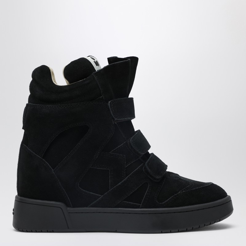Bekett wedge sneakers in black suede