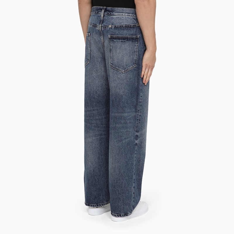 Givenchy Blue Washed-out Denim Jeans In Blue