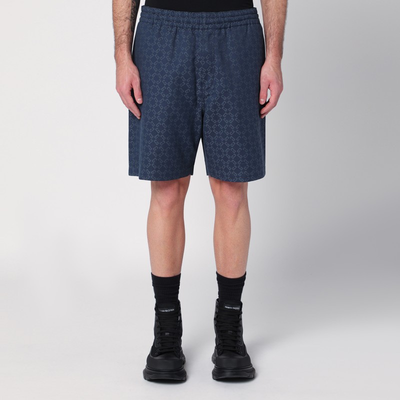 Grey/blue shorts with 4G logo print