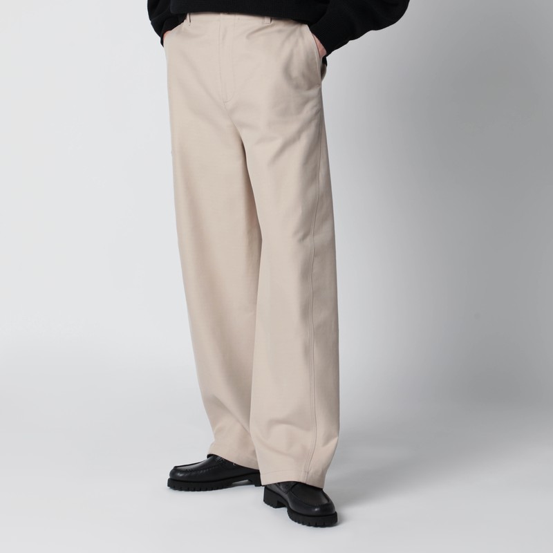 Beige cotton trousers