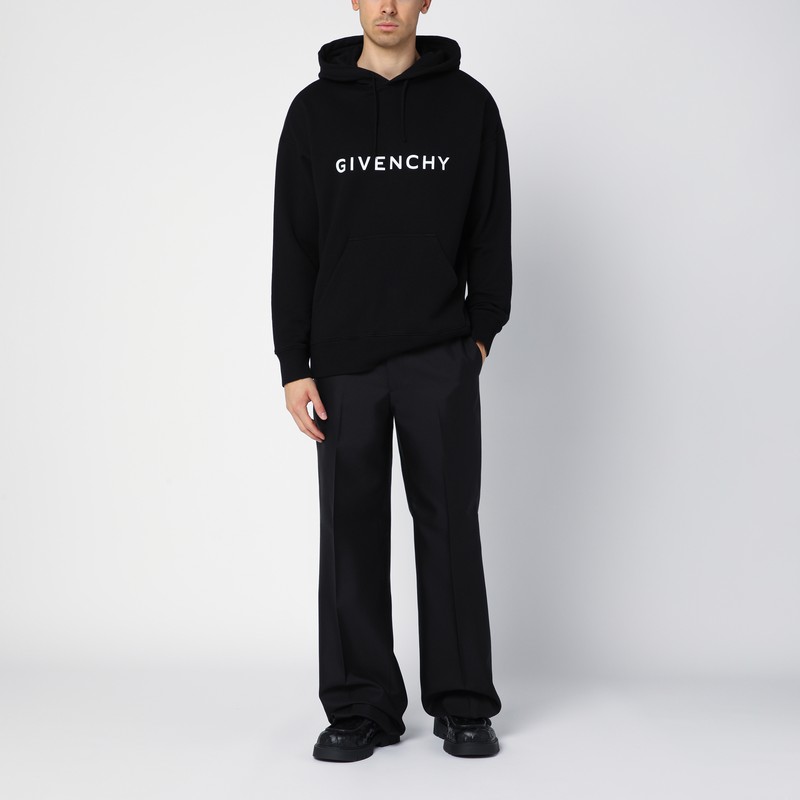 Givenchy Logo-print Hoodie In Black