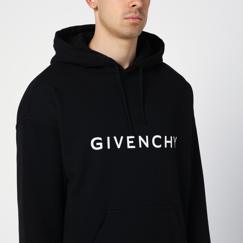 Givenchy Logo-print Hoodie In Black