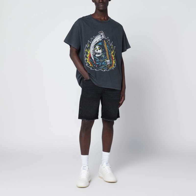 Gallery Dept. Mens Vintage Black Big Reaper Graphic Cotton-jersey T-shirt Xl In Black