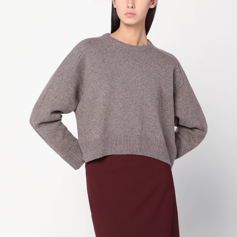 Bruzzi Lds taupe melange sweater