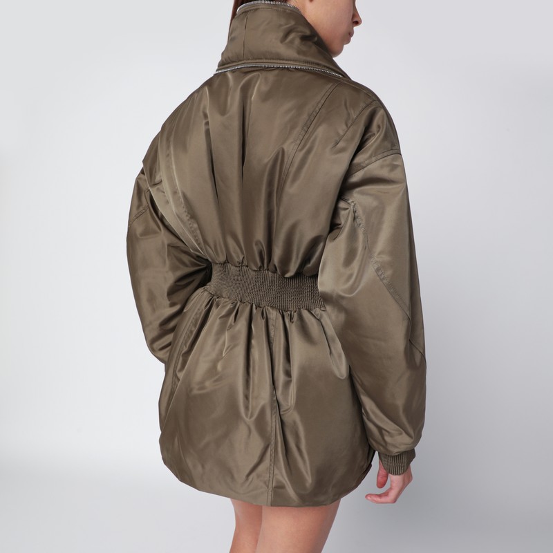 Givenchy Khaki Shawl-collar Bomber With Zip In Green