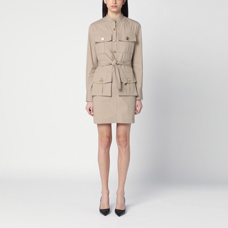 Taupe safari dress in poplin - Givenchy - Modalova