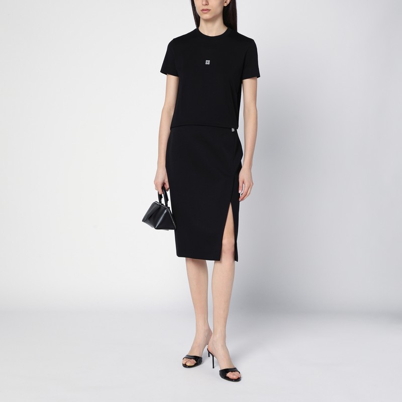Givenchy Skirt In Wool With 4g Detail In Black