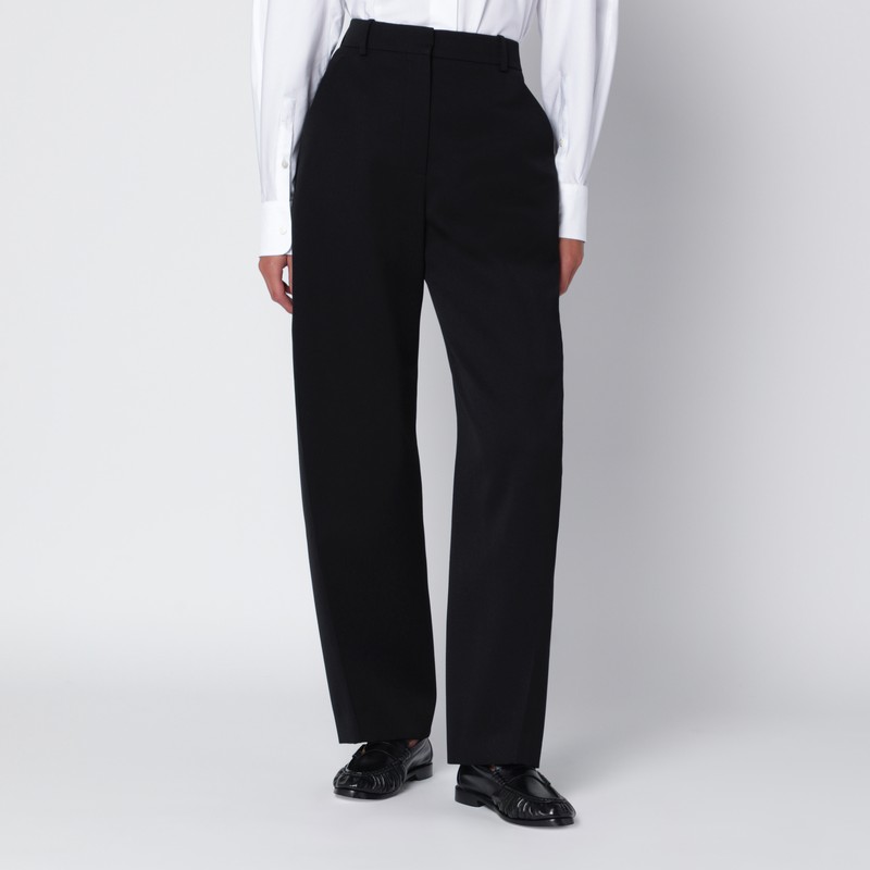 Givenchy Women Black Wool Wide-leg Pant In Black
