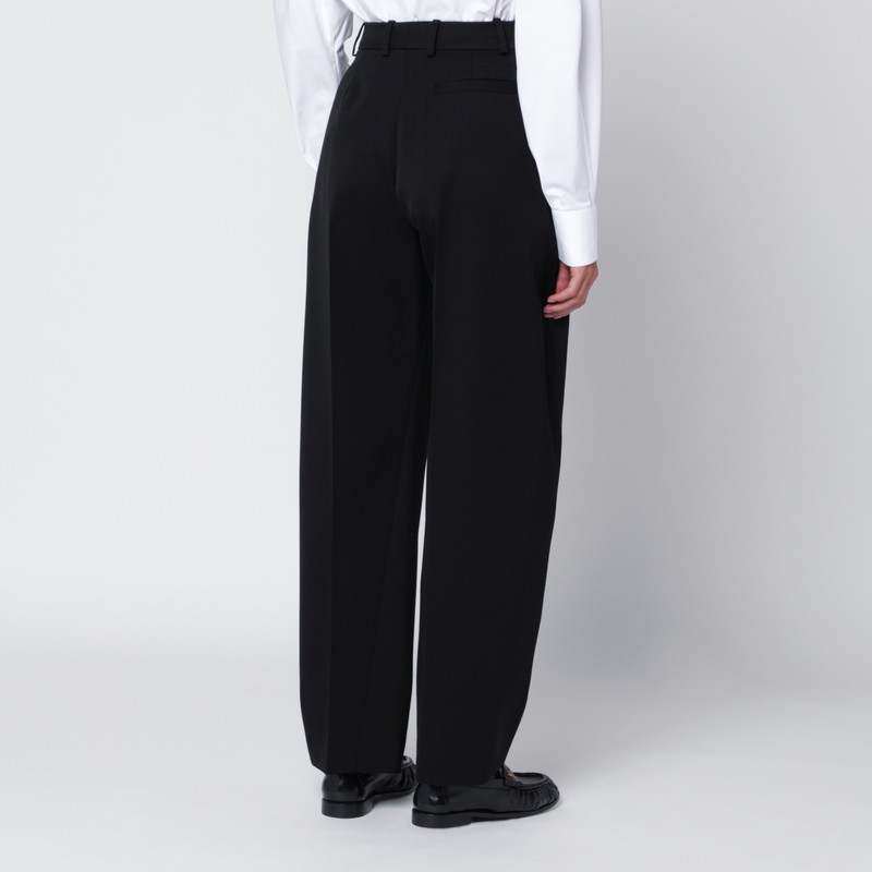 Givenchy Women Black Wool Wide-leg Pant In Black