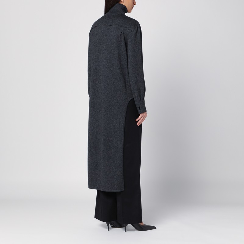 Givenchy Dark Grey Turtleneck With Drawstring In Grey