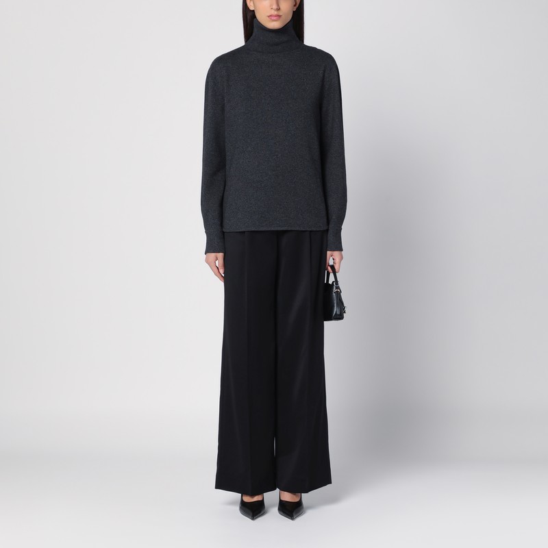 Givenchy Dark Grey Turtleneck With Drawstring In Grey
