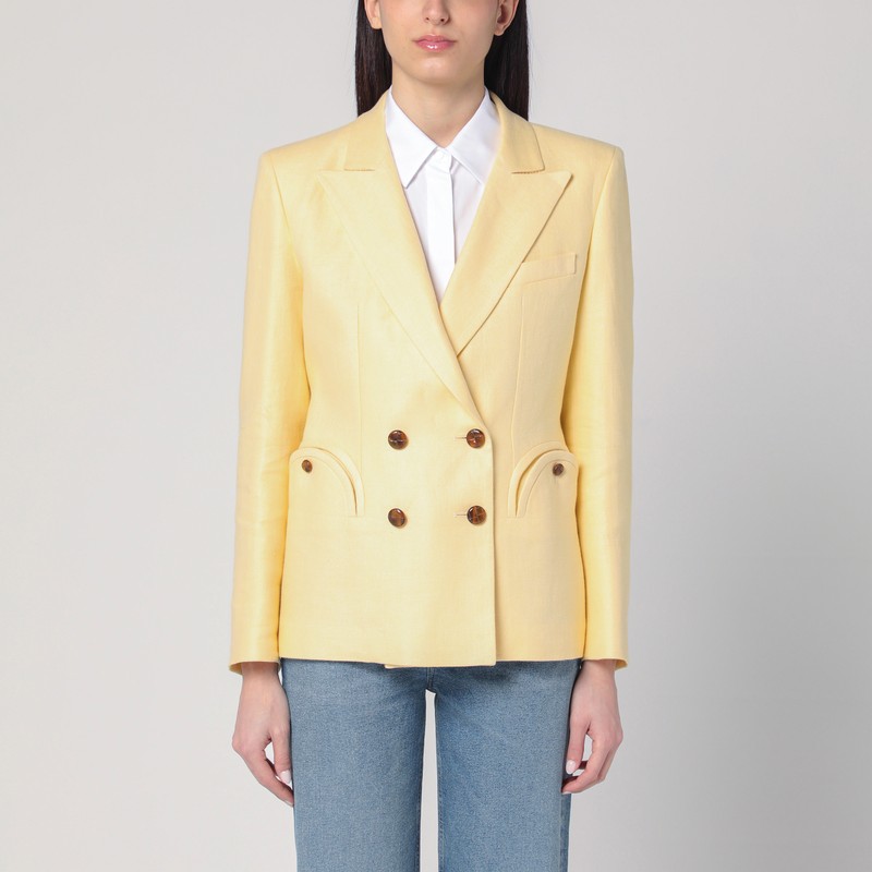Double-breasted Charmer Clarity butter-coloured jacket