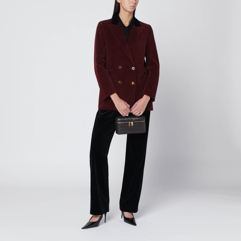 Blazé Milano Blazer Classic Touch In Bordeaux Velvet In Burgundy