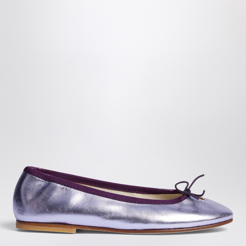 Lisa iridescent lilac leather ballet flats