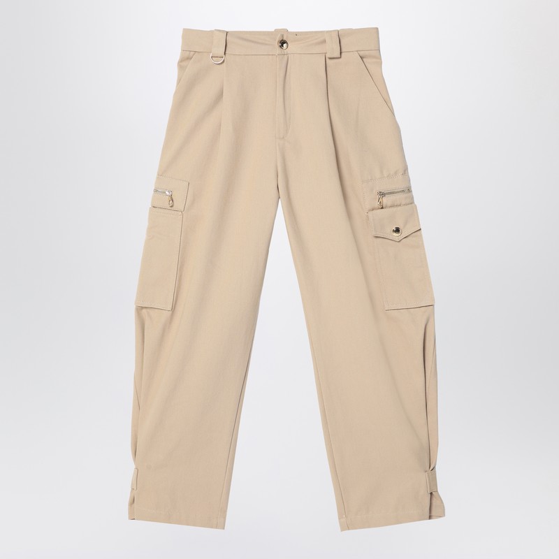 Chloé Beige Cotton Cargo Pants In Beige