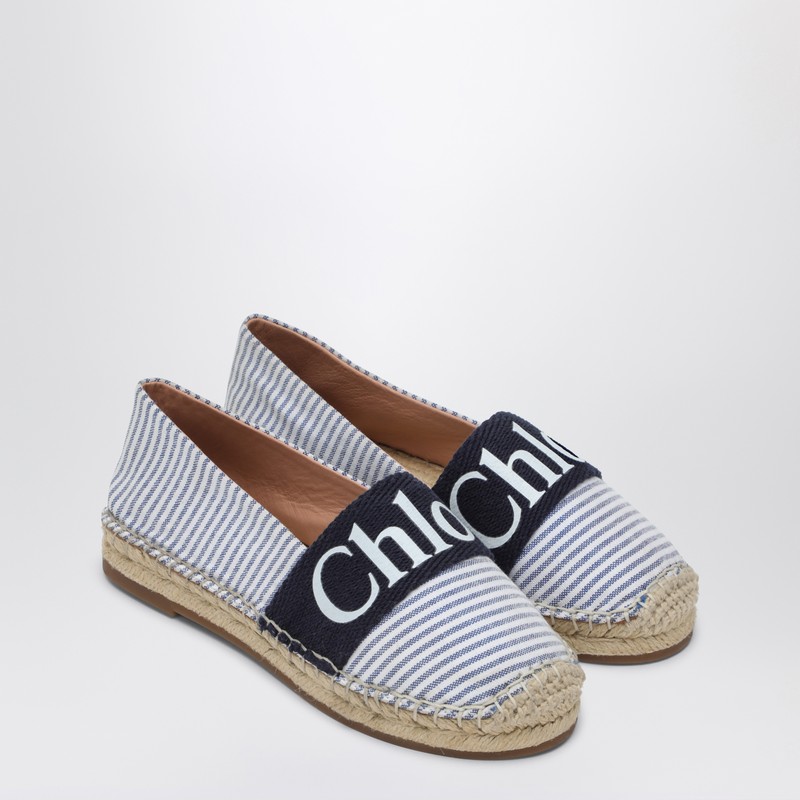 Chloé Logo-print Espadrilles In Blue