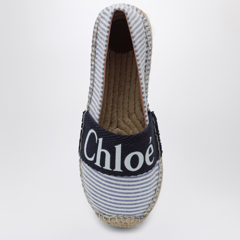 Chloé Logo-print Espadrilles In Blue