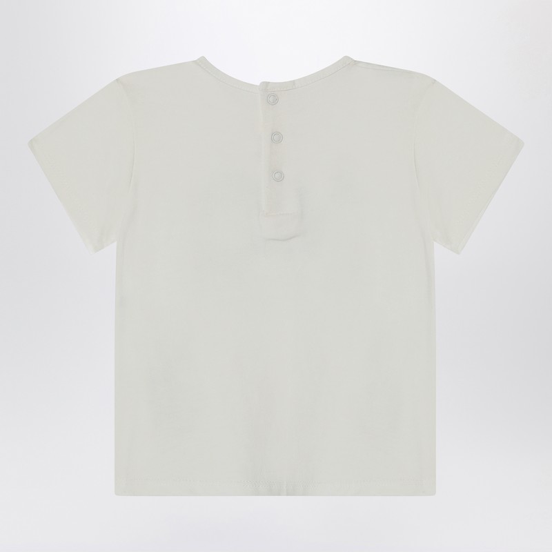 Chloé White Cotton T-shirt With Embroidered Logo In White