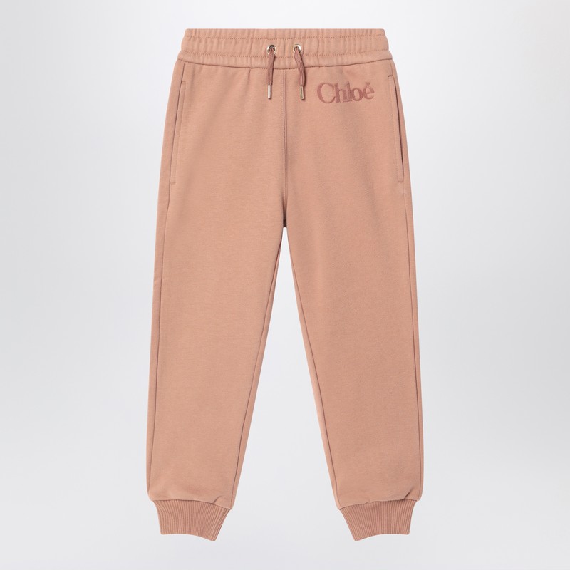 Antique pink joggers with logo