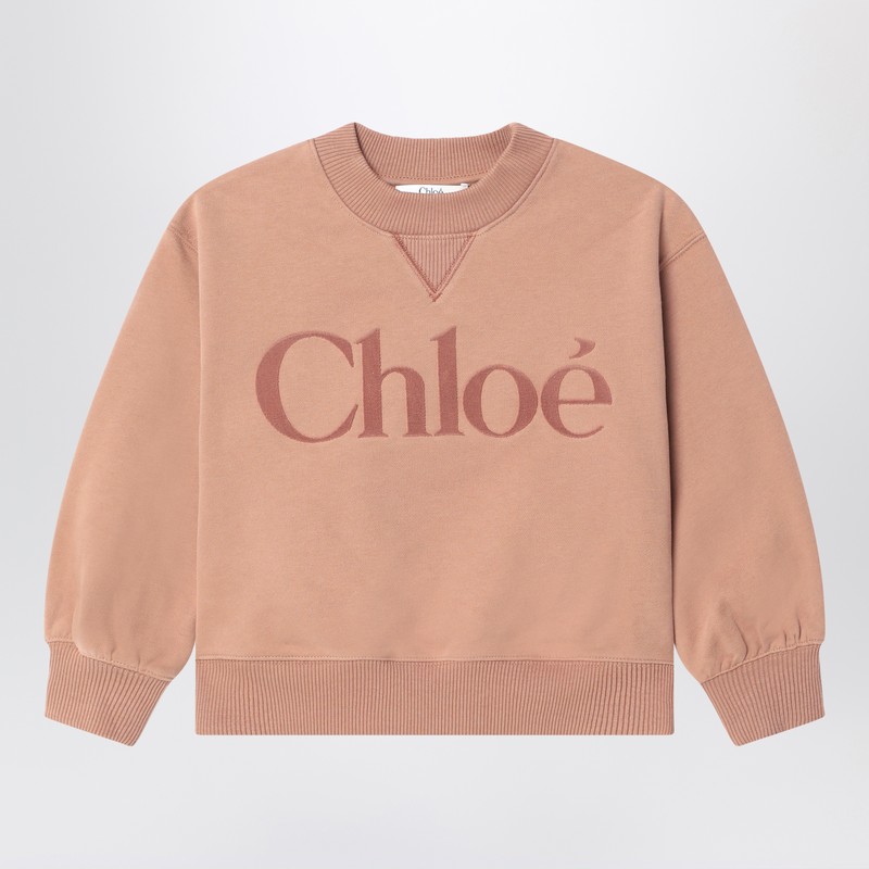Antique pink sweatshirt with logo