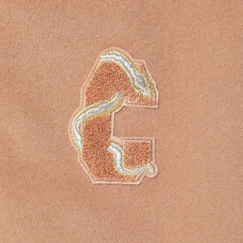 Chloé Peach-pink Wool Blend Bomber Jacket In Neutral