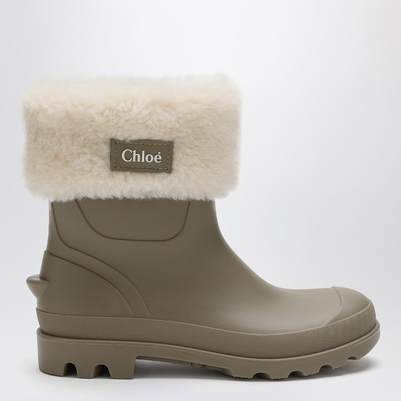 Vetiver green rubber boots