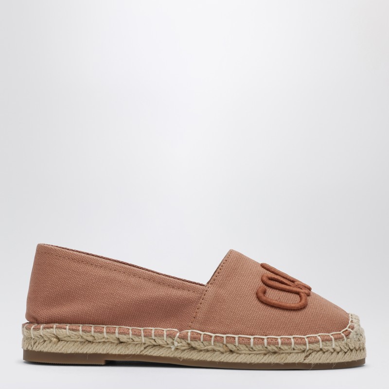 Pink espadrilles with logo embroidery