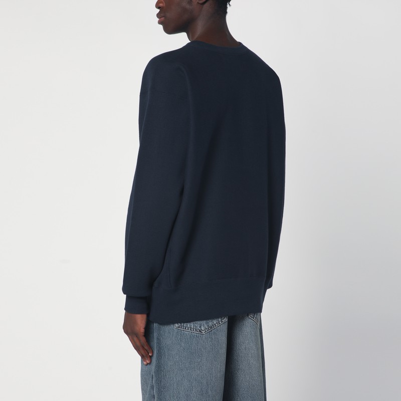 Champion Navy Blue Sweatshirt True To Archive Reverse Weave In Blue