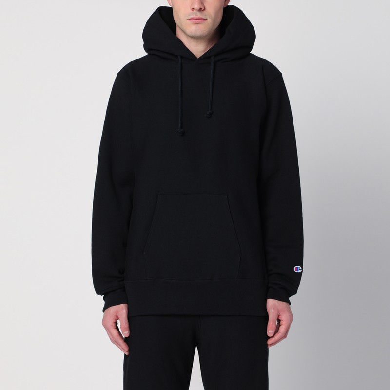 Felpa con cappuccio nera in cotone - Champion - Modalova