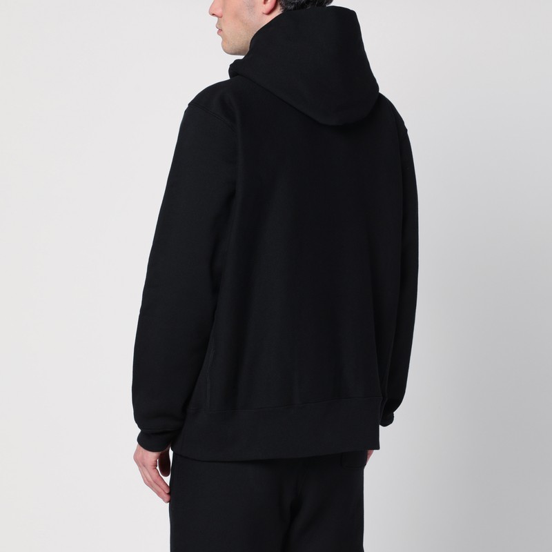 Champion Black Cotton Hoodie In Black