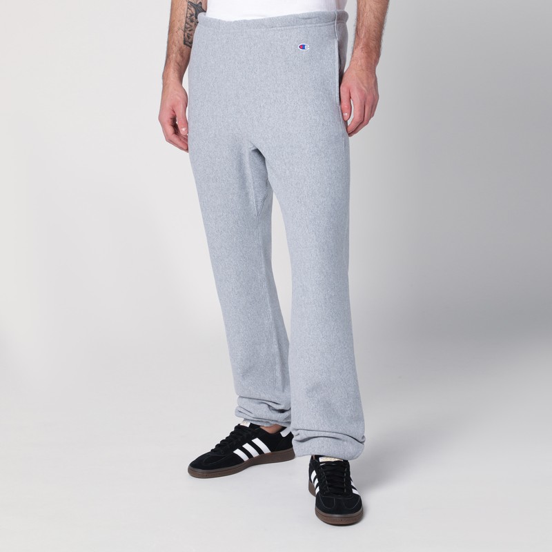 Champion Light Grey Cotton Jogging Trousers In Grey