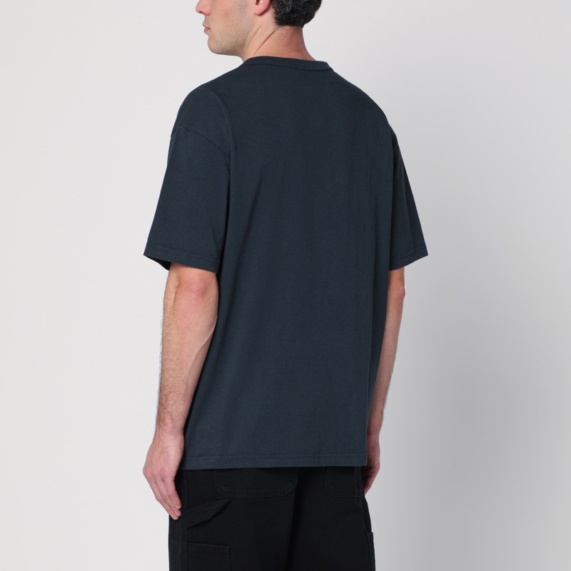 Champion Logo Patch Crewneck T-shirt In Blue
