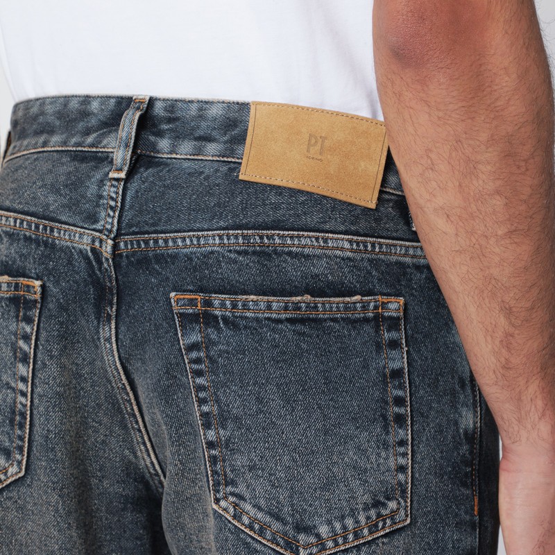 Pt Torino Denim Rebel Washed-effect Jeans In Blue